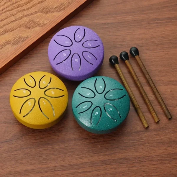 Mini Steel Tongue Drum | 6-Tone Meditation Instrument - Image 2