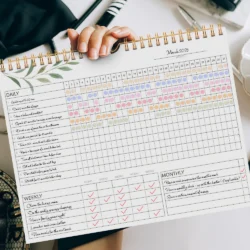 Habit Tracker Planner – 12-Month Undated Journal