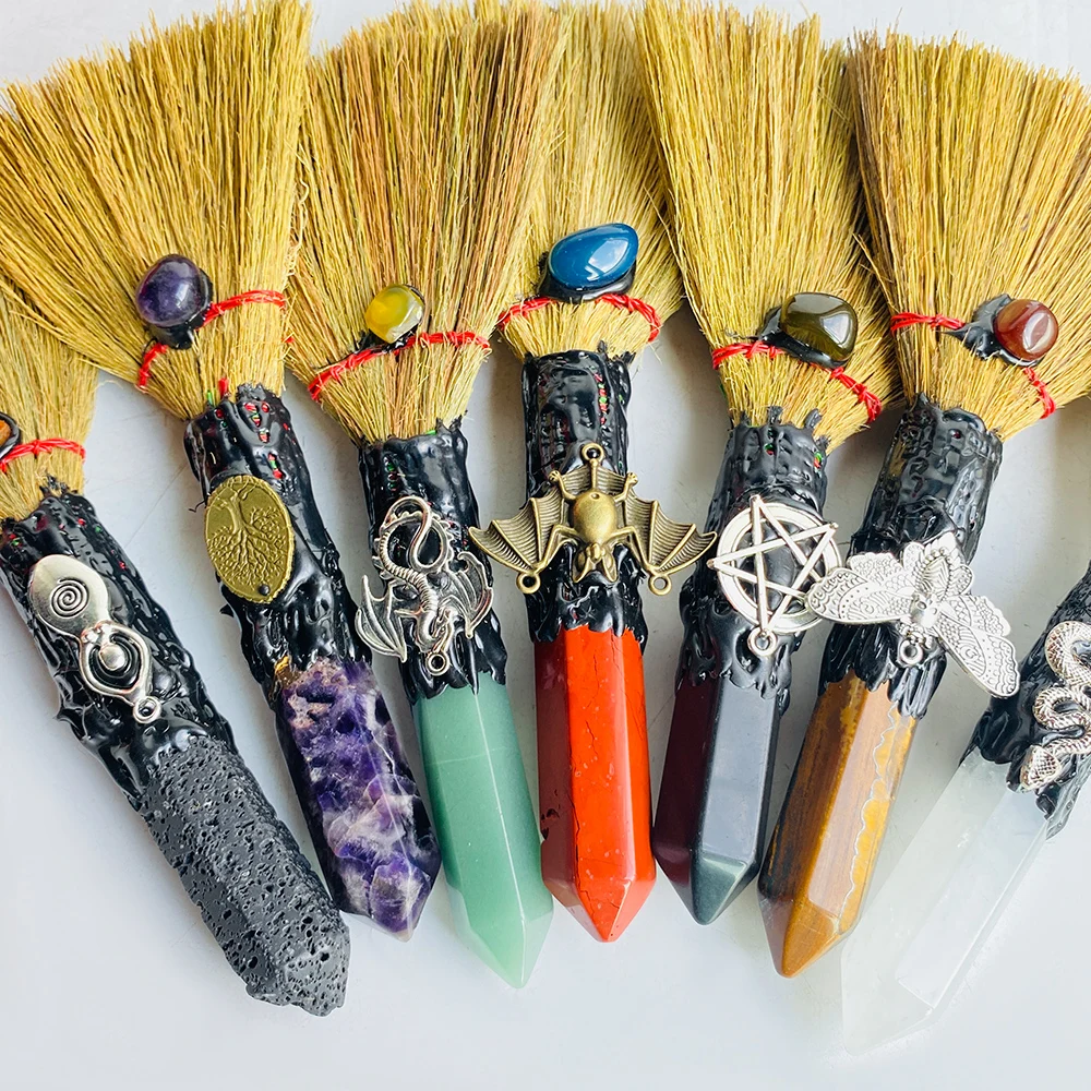 Seven Chakra Crystal Broom Quartz | Natural Gemstone Décor - Image 4