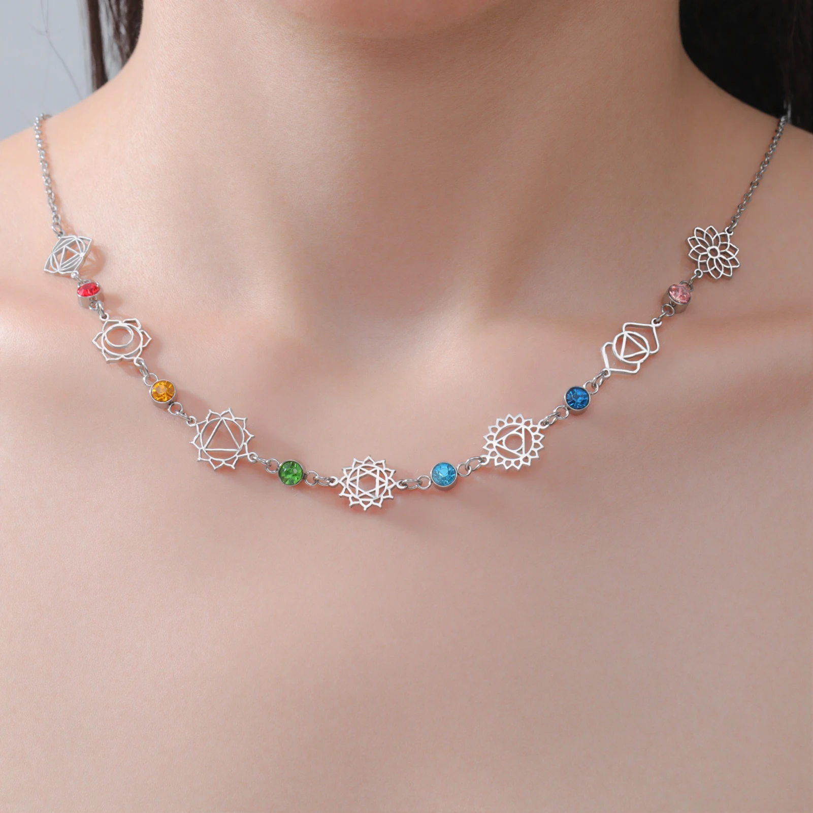 7 Chakra Harmony Necklace | Mindful Jewellery - Image 4