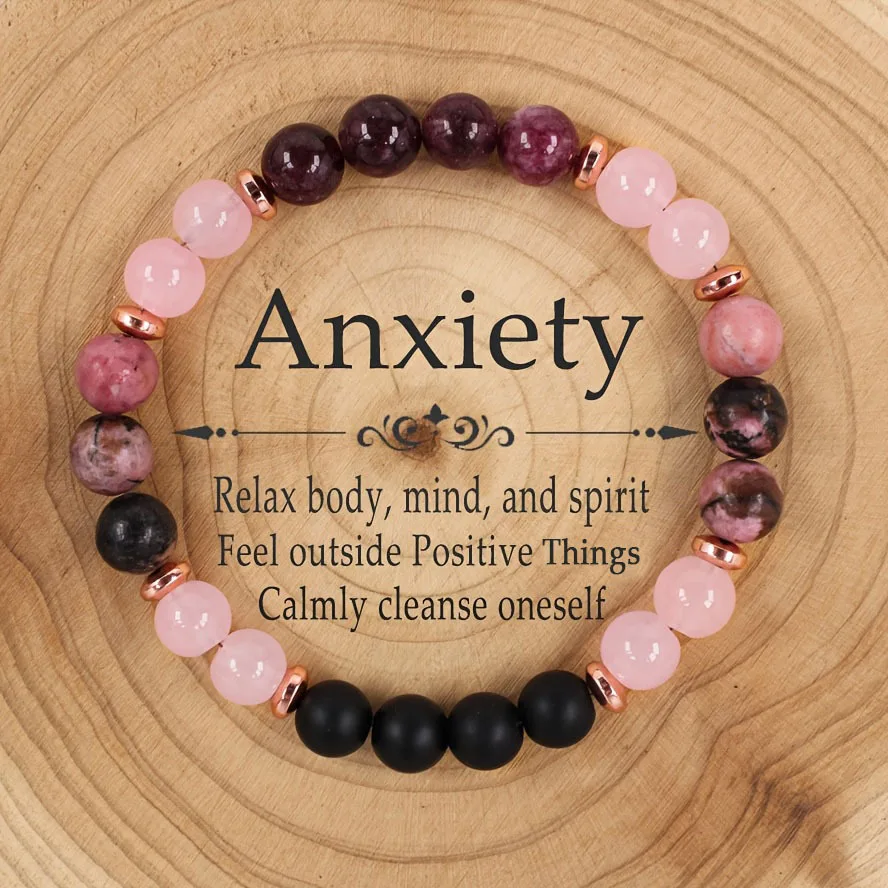 Pink Stone Beaded Bracelet | Handmade Unisex Gift