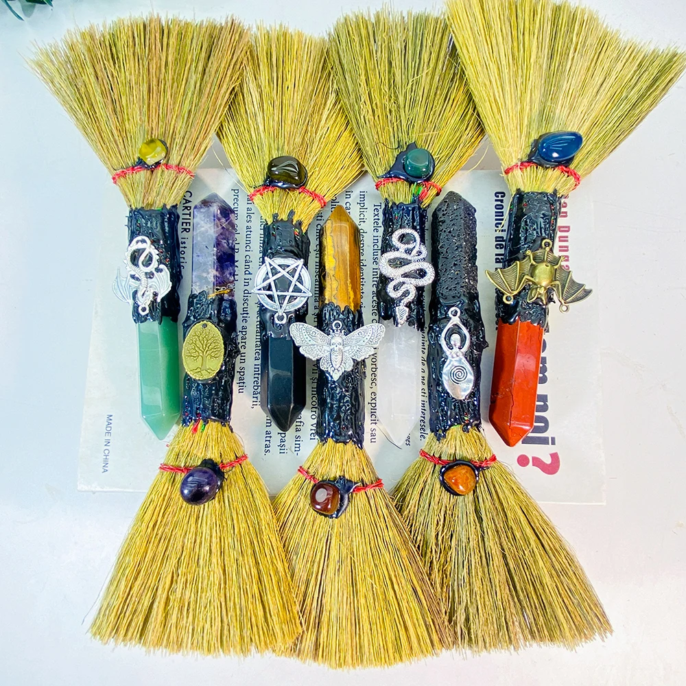 Seven Chakra Crystal Broom Quartz | Natural Gemstone Décor - Image 2