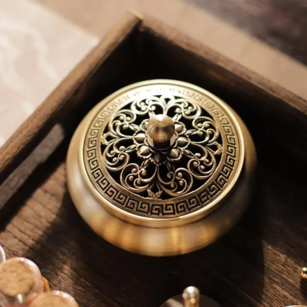Brass Incense Burner Set | Mindful Aromatherapy Kit - Image 3