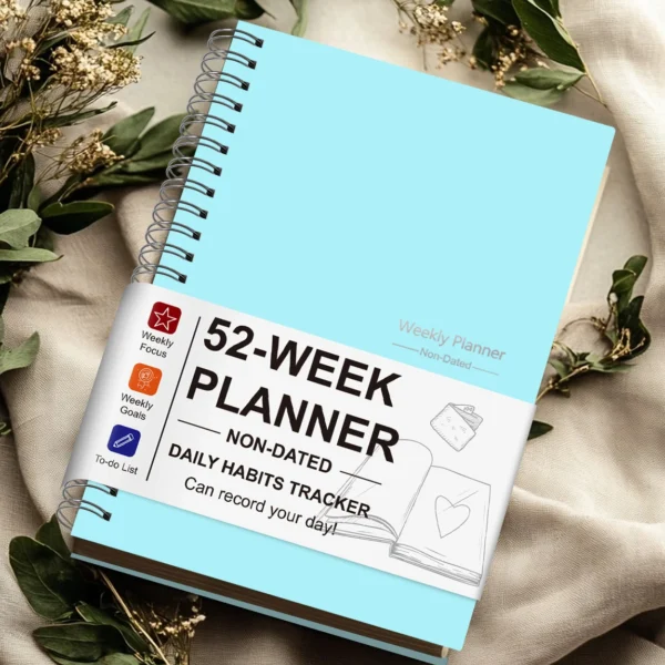 A5 52-Week Undated Weekly Planner – Habit Tracker - Image 4