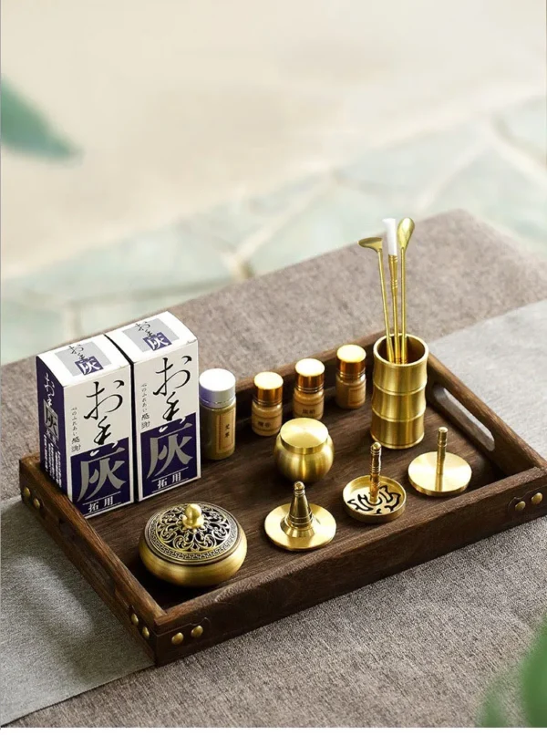 Brass Incense Burner Set | Mindful Aromatherapy Kit - Image 5