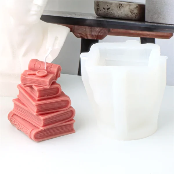 3D Book Candle Mould | Silicone DIY Craft Mould for Candles - Image 4