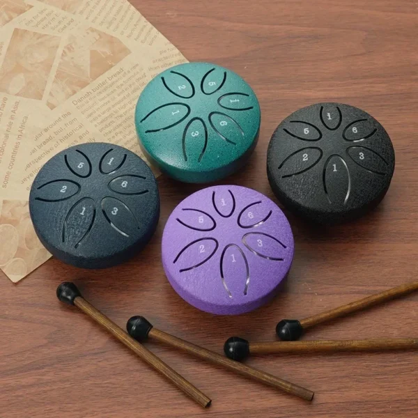 Mini Steel Tongue Drum | 6-Tone Meditation Instrument - Image 3