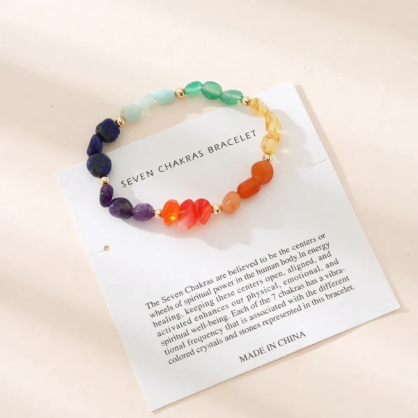 Seven Chakra Bracelet | Natural Stone Mindful Jewellery - Image 5
