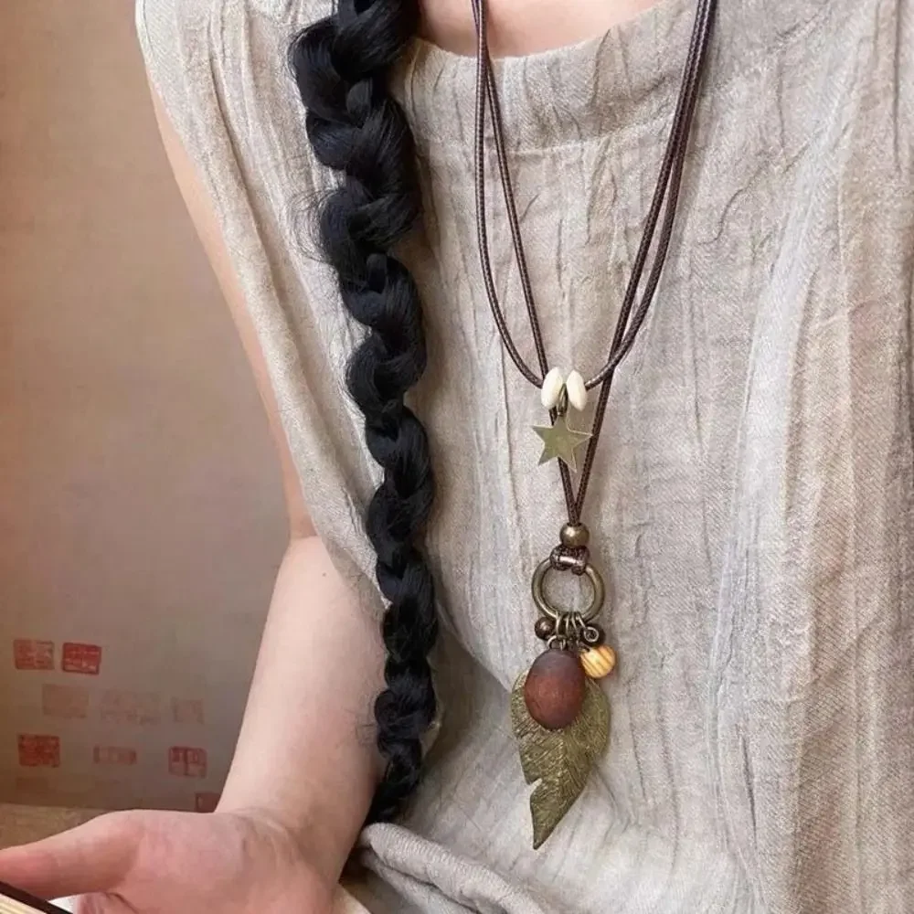 Feather Leaf Pendant Necklace Mindful Jewellery by Spencer Vibes - Image 3