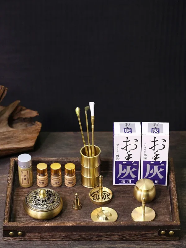 Brass Incense Burner Set | Mindful Aromatherapy Kit - Image 2