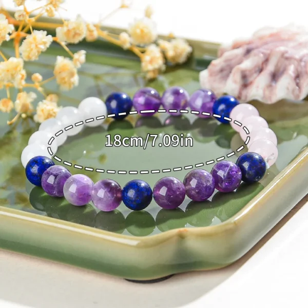 Natural Amethyst Healing Bracelet | Calming Crystal Jewellery - Image 6