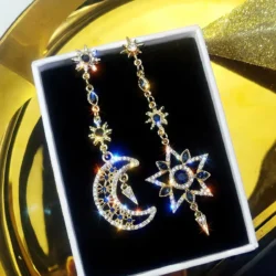 Star and Moon Earrings | Elegant Asymmetric Design