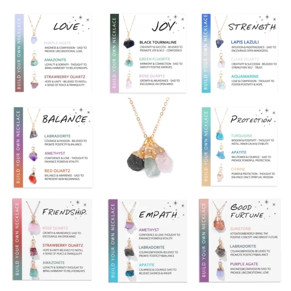 Natural Stone Pendant Necklace | Mindful Gemstone Jewellery