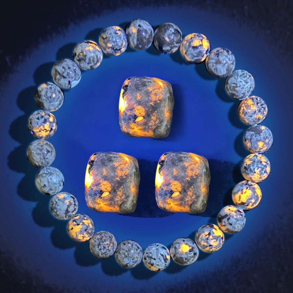 Natural Flame Stone Bracelet | Yooperlite UV Reactive Jewellery