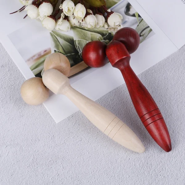Wooden Face Roller Massager | Natural Relaxation Tool - Image 3