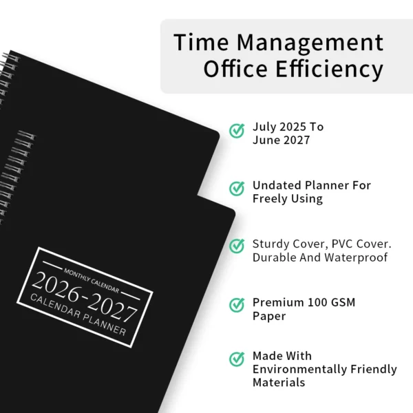 2026–2027 A4 Monthly Calendar Planner – Organiser - Image 4
