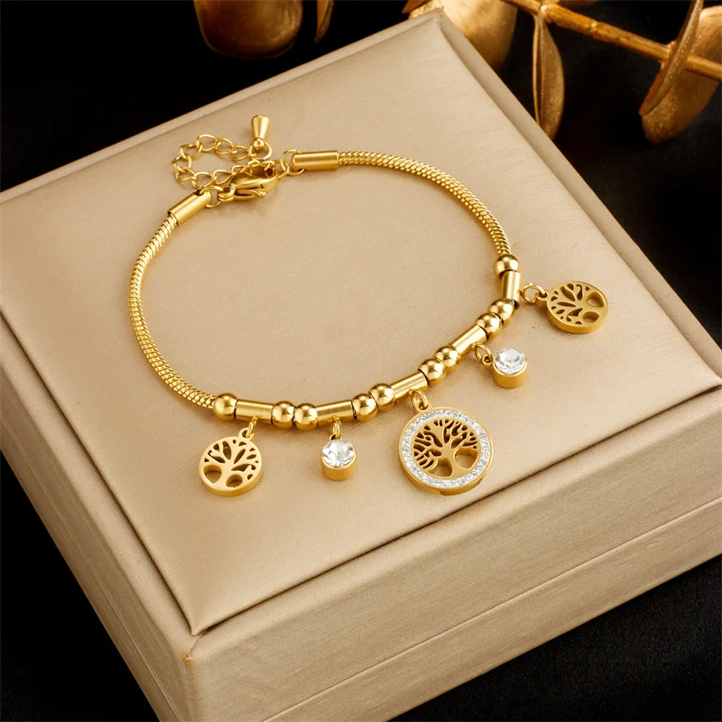 Tree of Life Bracelet | Elegant Gold Charm Design