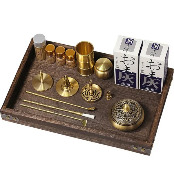 Brass Incense Burner Set | Mindful Aromatherapy Kit - Image 6