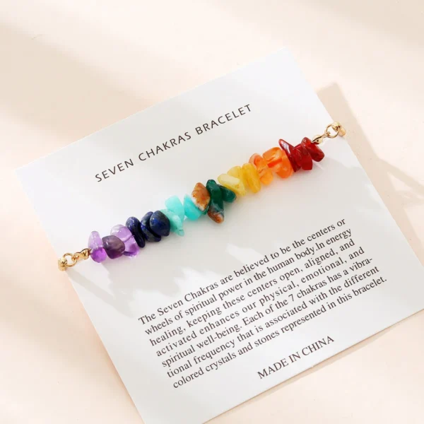 Seven Chakra Bracelet | Natural Stone Mindful Jewellery - Image 6