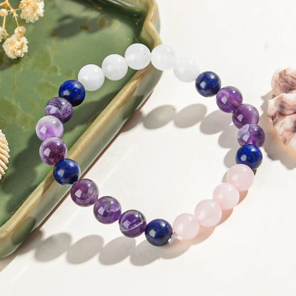 Natural Amethyst Healing Bracelet | Calming Crystal Jewellery - Image 3