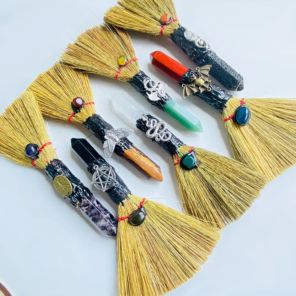 Seven Chakra Crystal Broom Quartz | Natural Gemstone Décor - Image 3