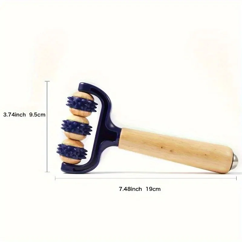 T-Shaped Massage Roller | Portable Wooden Body Massager - Image 3