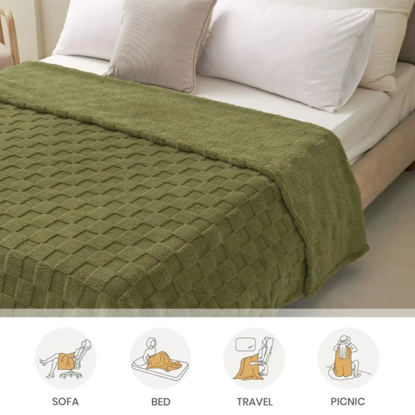 Fleece Sofa Throw Blanket | Soft Cosy Bed & Couch Throw - Image 4
