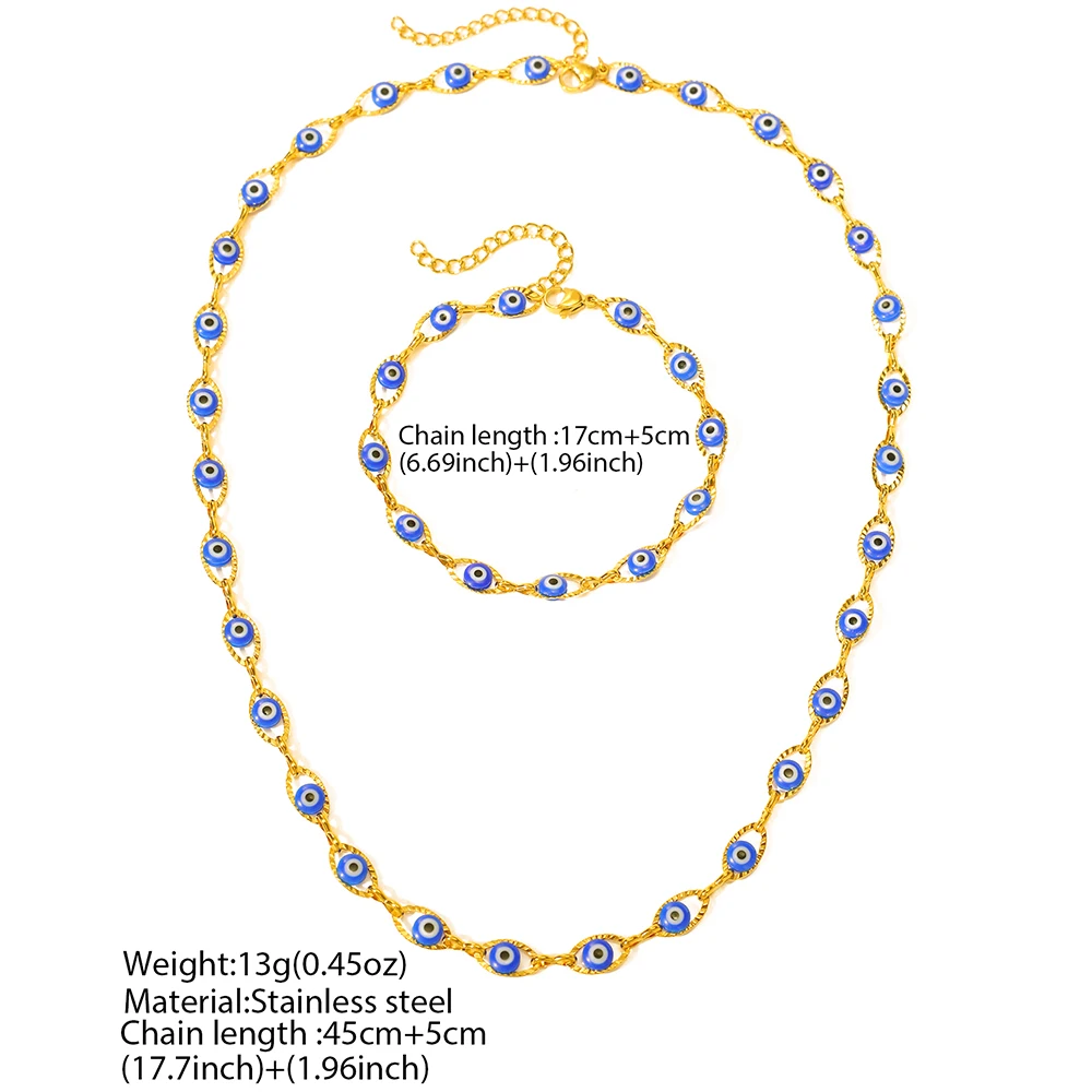 Golden Turkish Eye Set | Gold Jewellery by Spencer Vibes - Image 6