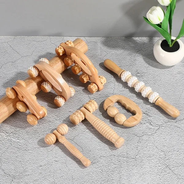 Wooden Massage Roller | Natural Relaxation Tool for Face & Body - Image 2