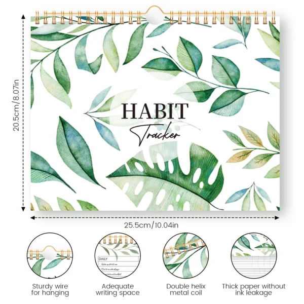 Habit Tracker Planner – 12-Month Undated Journal - Image 2