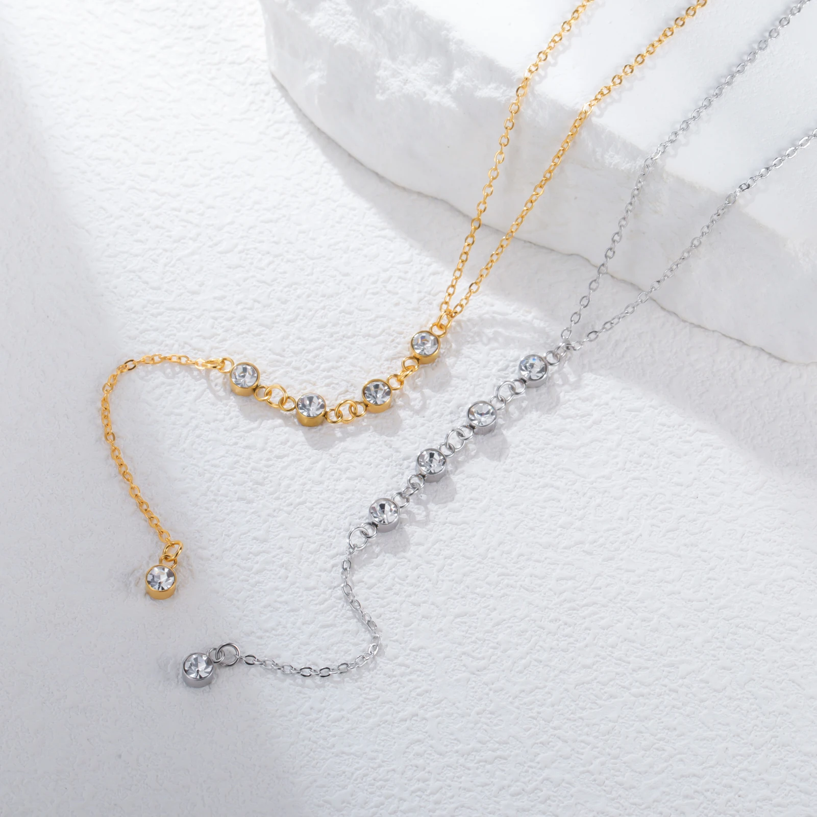 Clear Zircon Long Chain | Elegant Necklace for Women - Image 6