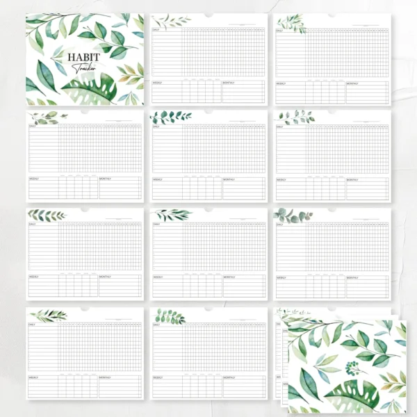 Habit Tracker Planner – 12-Month Undated Journal - Image 4