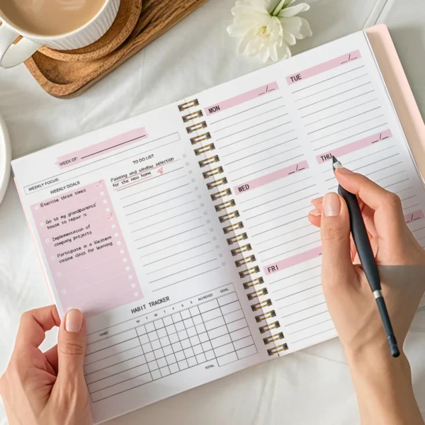 A5 52-Week Undated Weekly Planner – Habit Tracker - Image 2