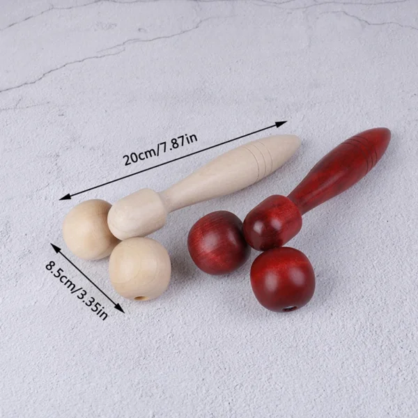 Wooden Face Roller Massager | Natural Relaxation Tool - Image 6