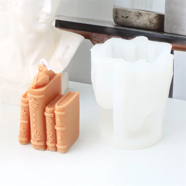 3D Book Candle Mould | Silicone DIY Craft Mould for Candles - Image 5