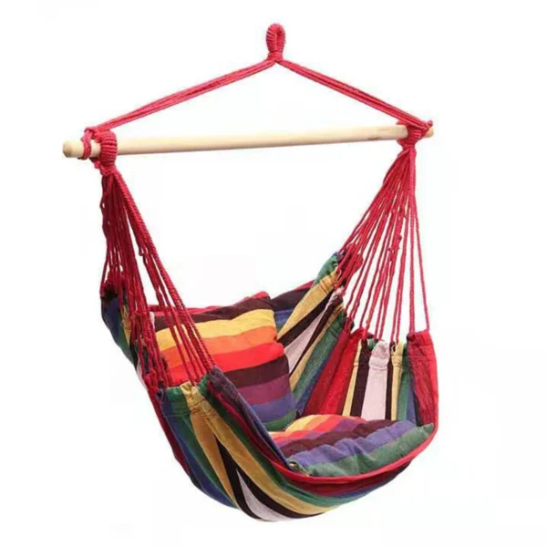 Portable Hammock Chair | Colourful Hanging Rope Swing Seat - Image 5
