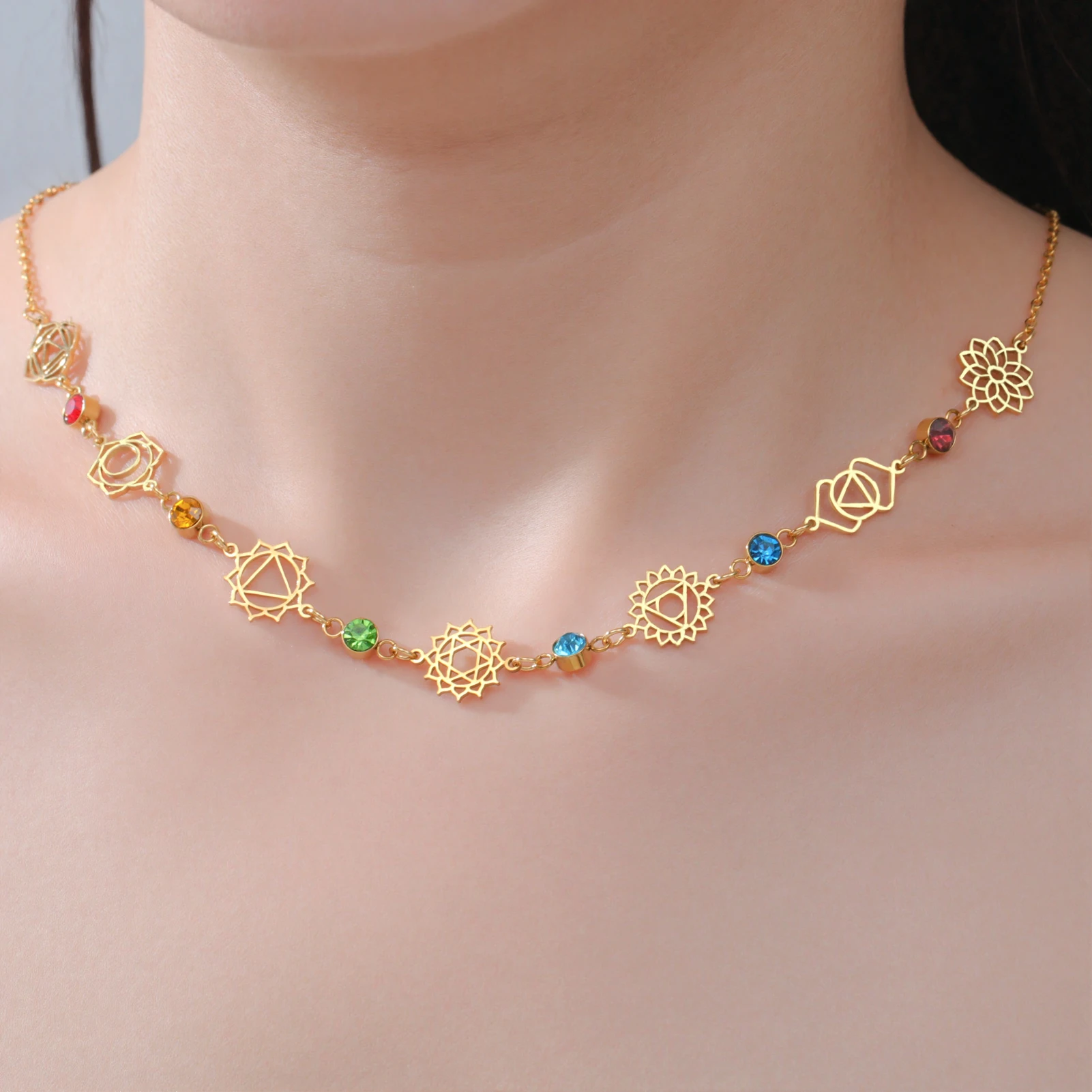 7 Chakra Harmony Necklace | Mindful Jewellery - Image 2