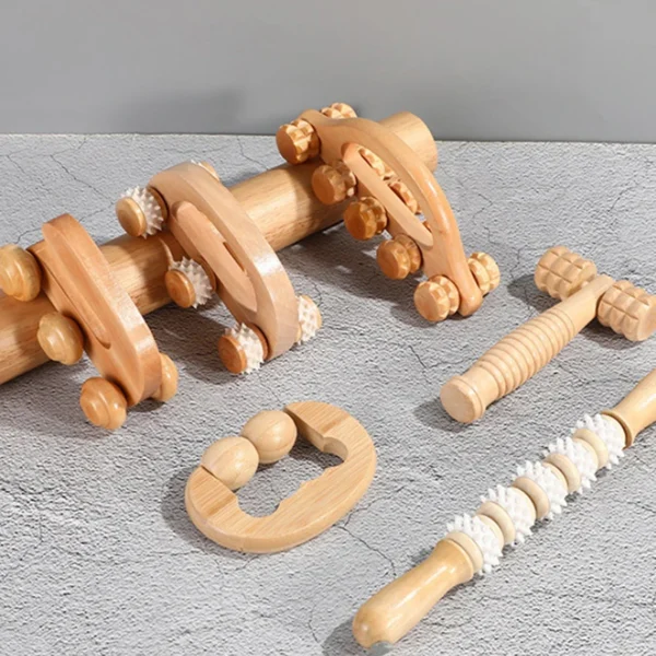 Wooden Massage Roller | Natural Relaxation Tool for Face & Body - Image 5