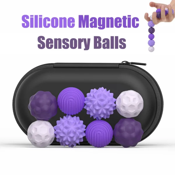 Silicone Magnetic Sensory Balls | Quiet Fidget Toy | Calm & Focus