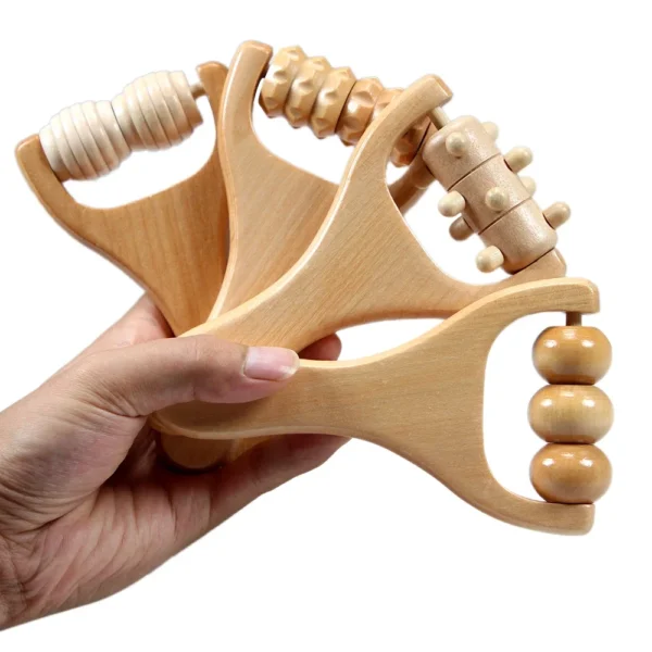 Wooden Neck Roller Massager | Natural Relaxation Massage Tool - Image 4