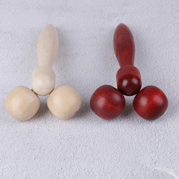Wooden Face Roller Massager | Natural Relaxation Tool - Image 4
