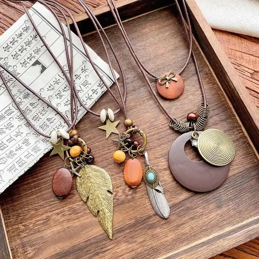 Feather Leaf Pendant Necklace Mindful Jewellery by Spencer Vibes