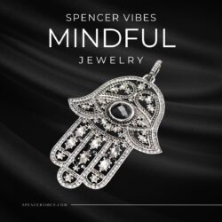 925 Silver Black Hand Pendant with Zircon