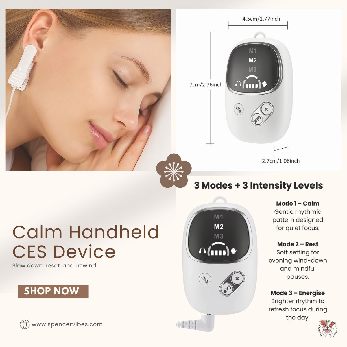 Calm Handheld CES Device | Relaxation & Balance