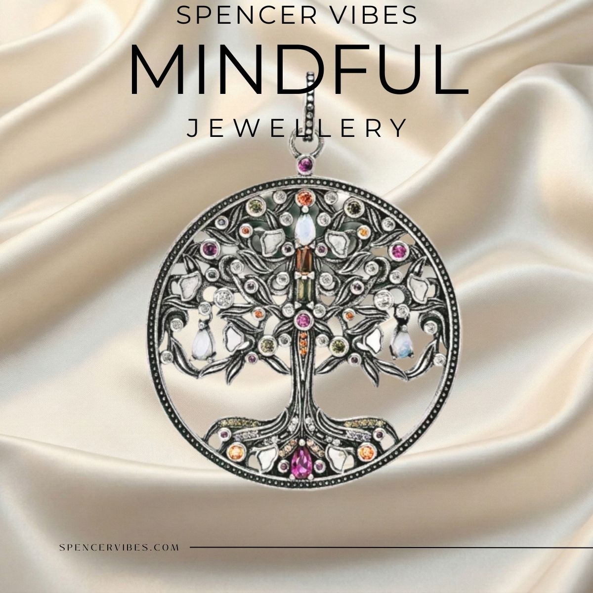 Colourful Tree of Life Pendant