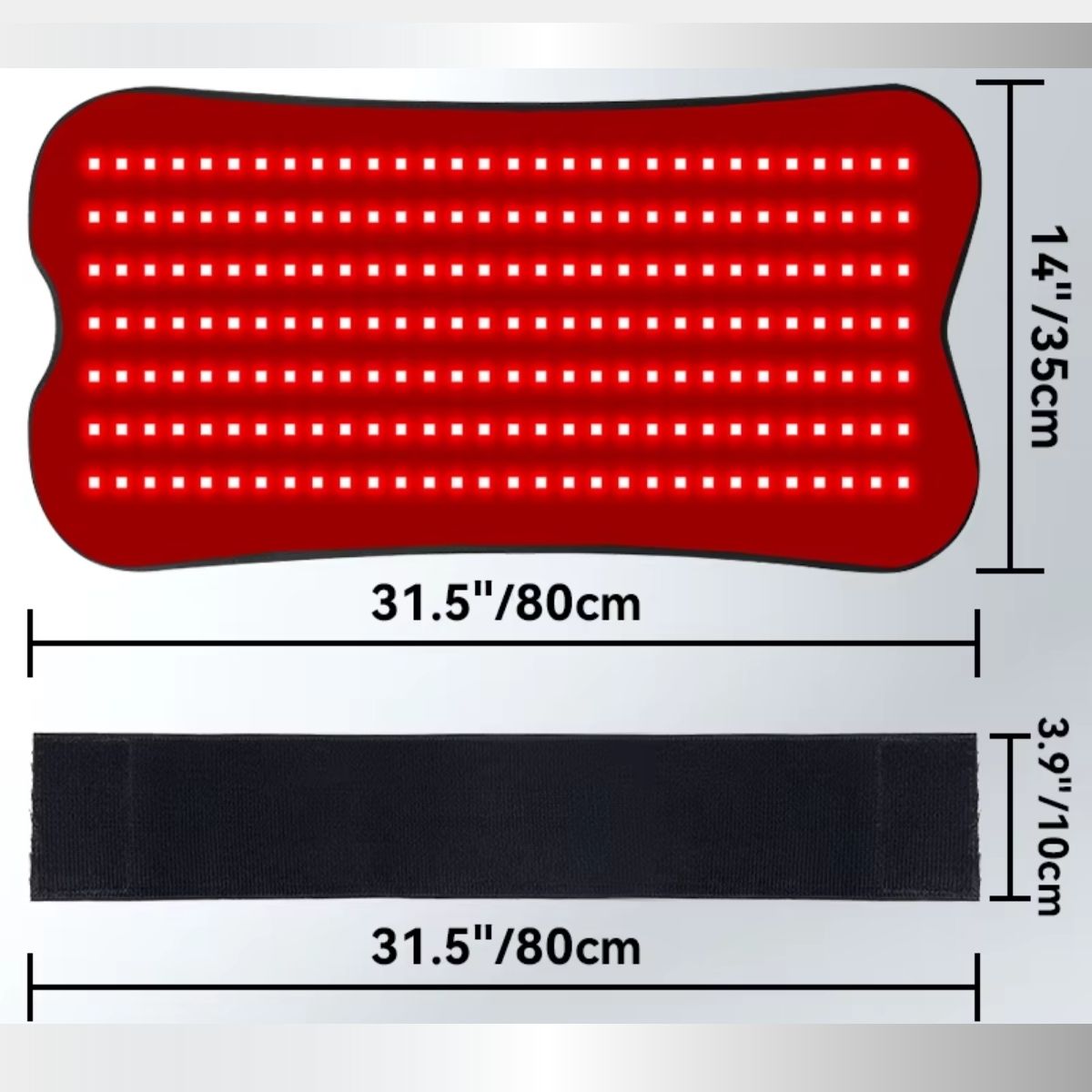 Dimensions of the Red Light Balance Panel — a soft, wide light wrap