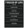 7 Rules of Life A3 Poster – Mindfulness Wall Art