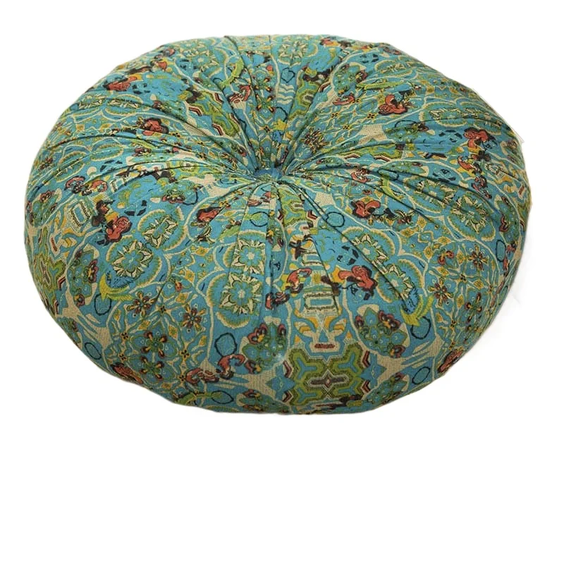 Bohemian Ocean Round Cushion | Mindful Home Comfort