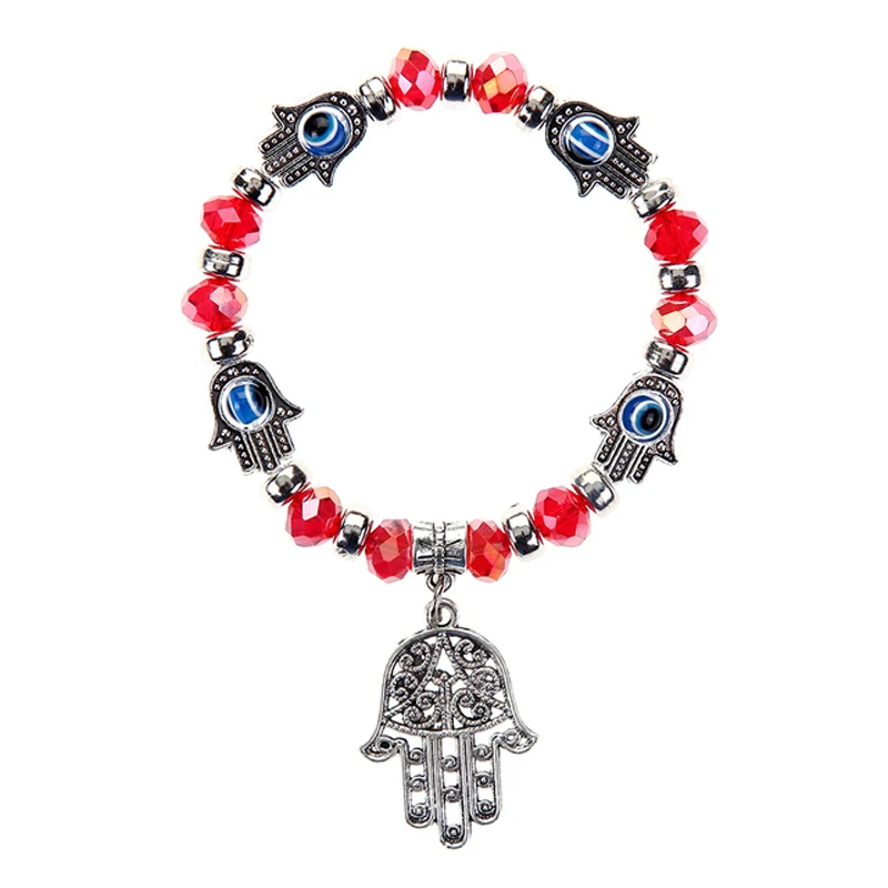 Fatima Palm Hamsa Turkish Eye Charm Bracelet