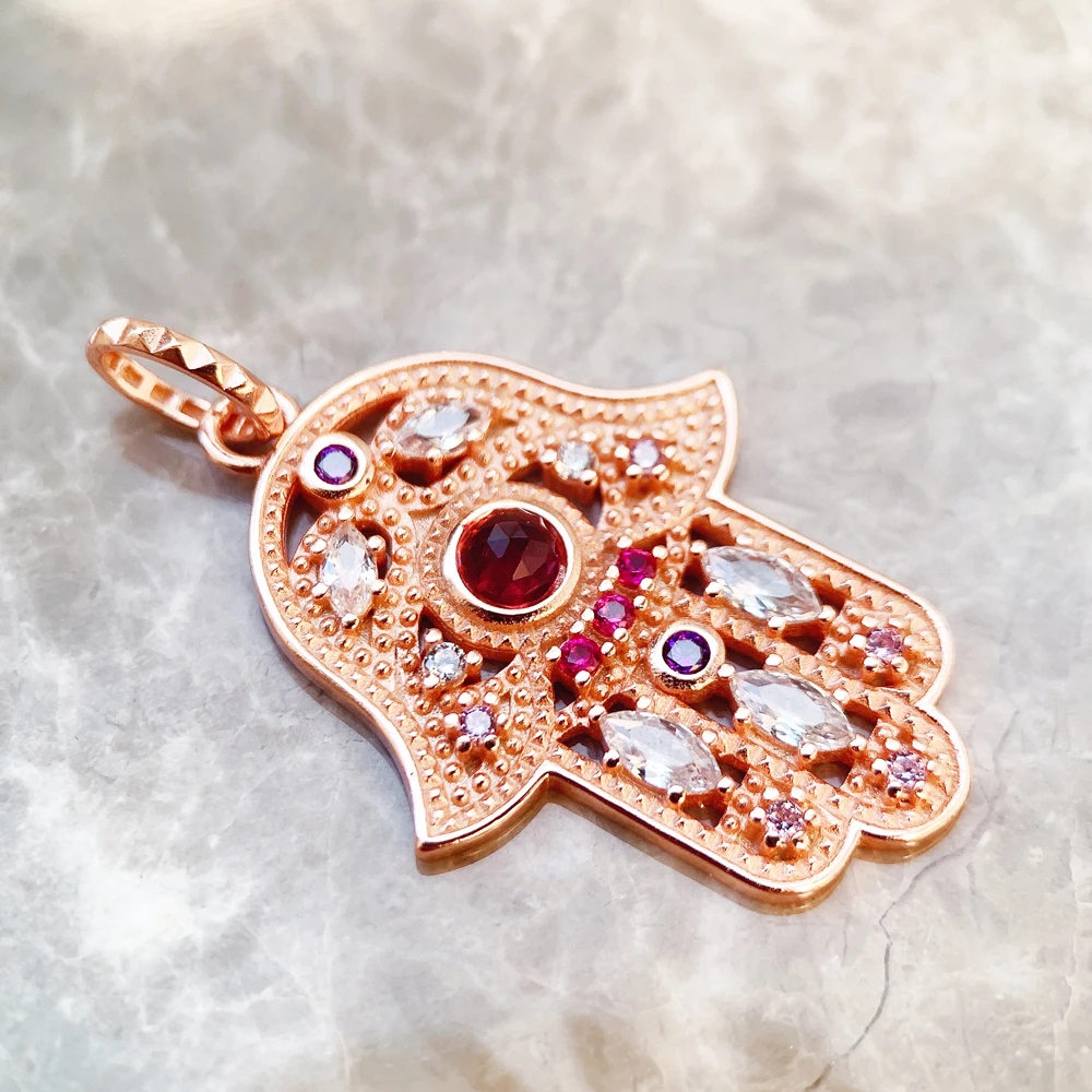 Hand of Fatima Pendant – 925 Sterling Silver - Image 4